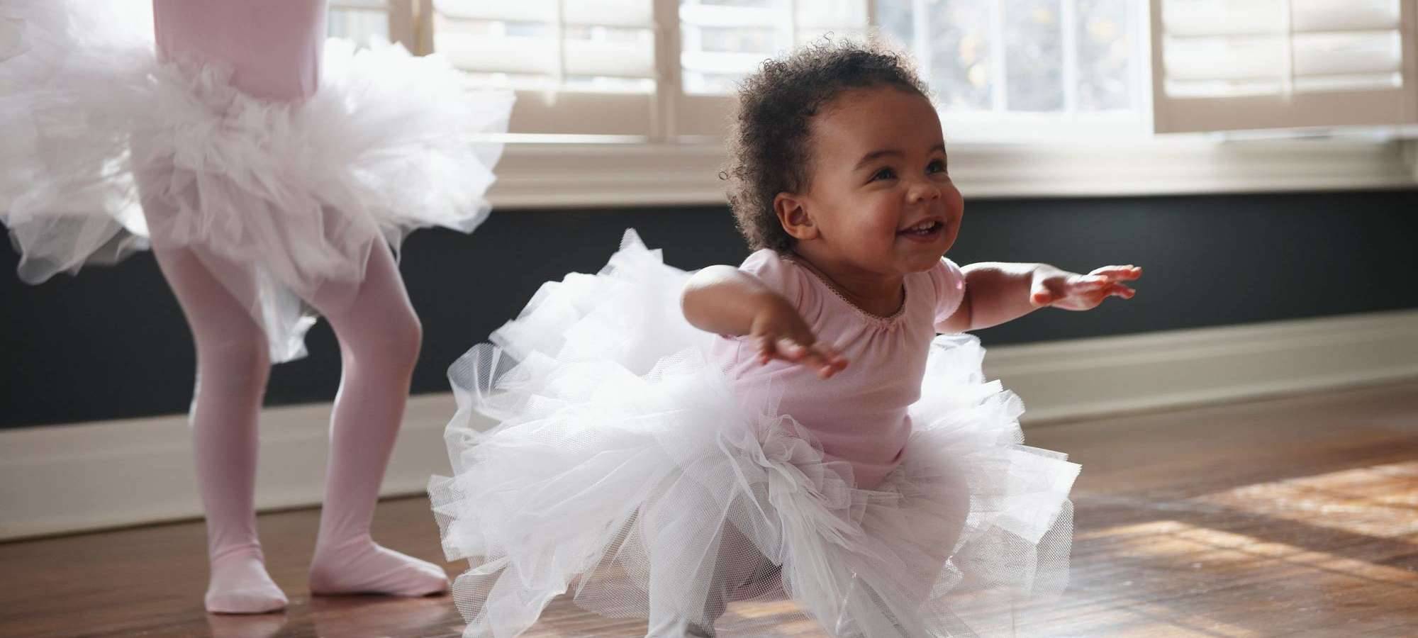 Little girl ballet dancing