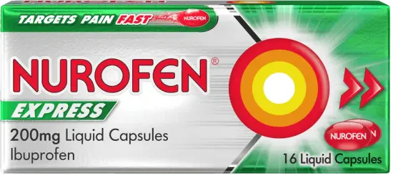 Nurofen Express 200mg 16 Liquid Capsules
