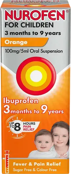 Nurofen for Children 3 months to 9 years – Orange 100mg/5ml Oral Suspension